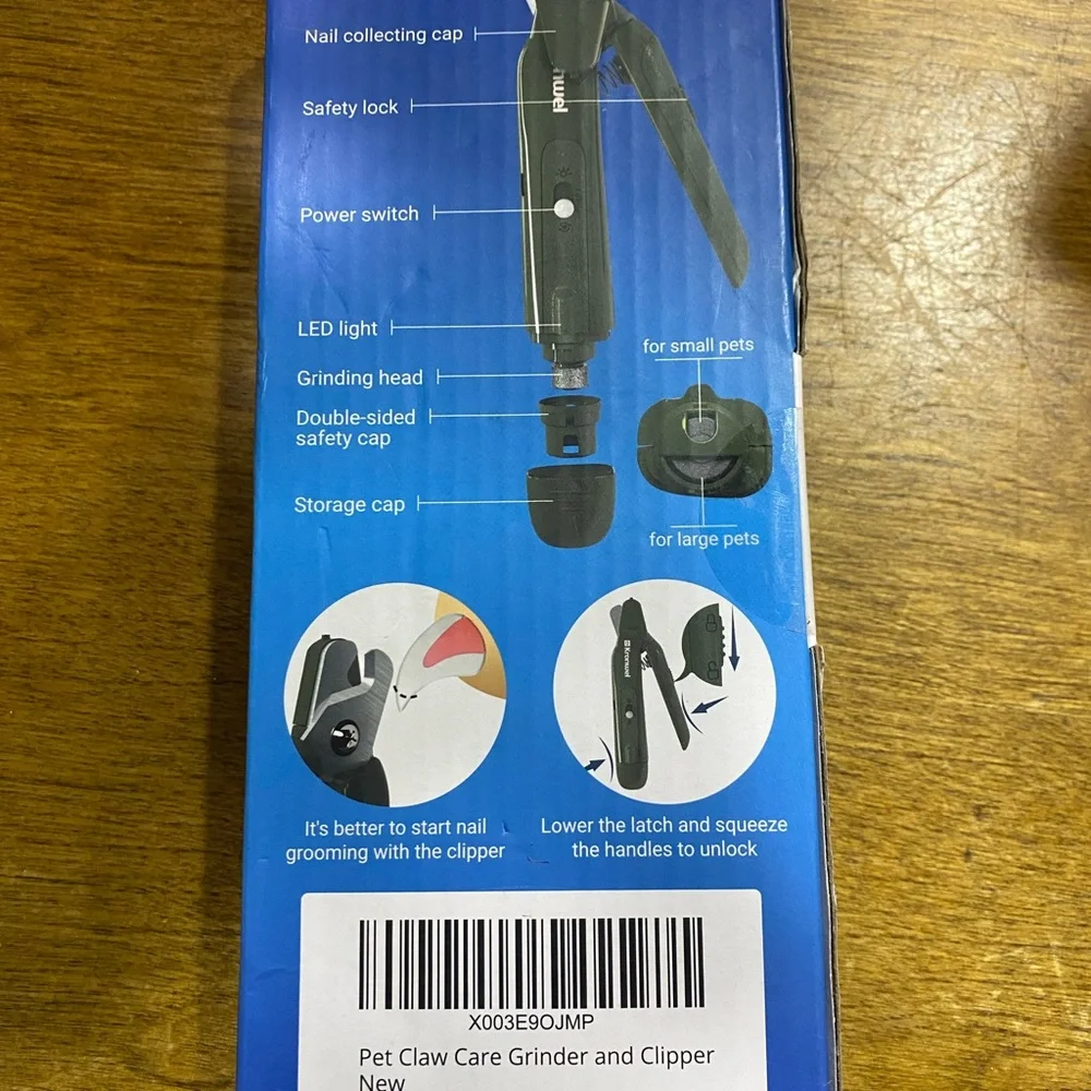 2 in 1 electric dog nail grinder and clipper rechargeable